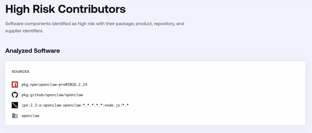 High Risk Contributors