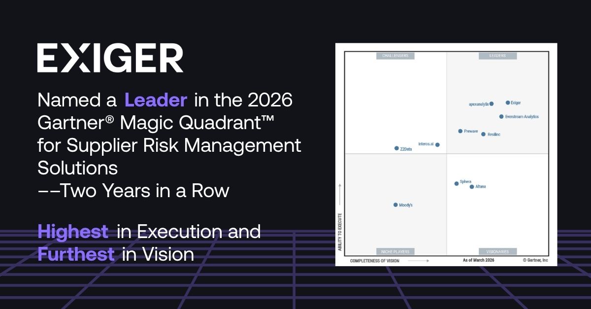 Exiger is the Highest in Execution and Furthest in Vision in the ...